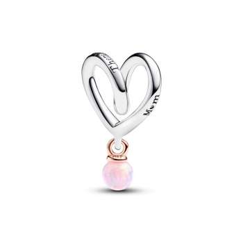 Two-tone Wrapped Heart Charm 