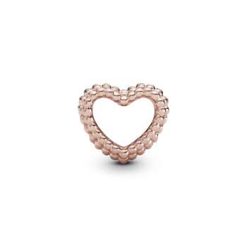 Beaded Open Heart Charm 