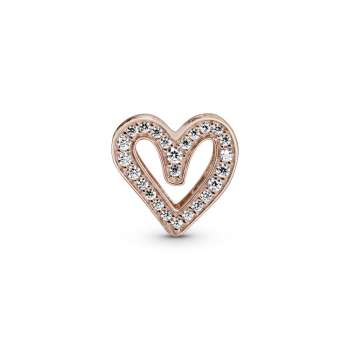 Sparkling Freehand Heart Charm 