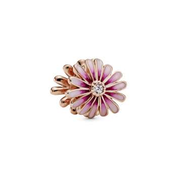 Pink Daisy Flower Charm 