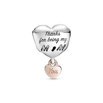 Love You Mum Heart Charm 