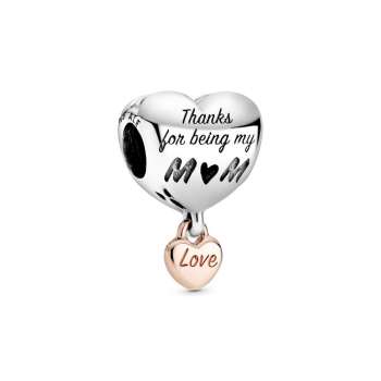 Love You Mum Heart Charm 