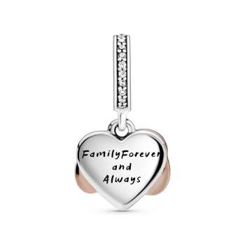 Sparkling Infinity Heart Dangle Charm 