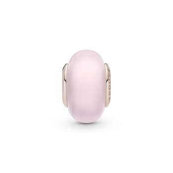 Matte Pink Murano Glass Charm 