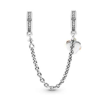 Family Heart Safety Chain Charm 