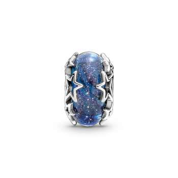 Galaxy Blue & Star Murano Charm 