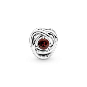 Red Eternity Circle Charm 