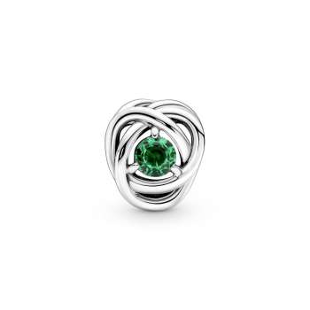 Green Eternity Circle Charm 