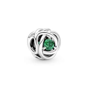 Green Eternity Circle Charm 