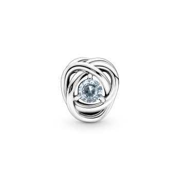 Sea Aqua Blue Eternity Circle Charm 