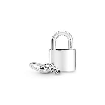 Padlock and Key Dangle Charm 