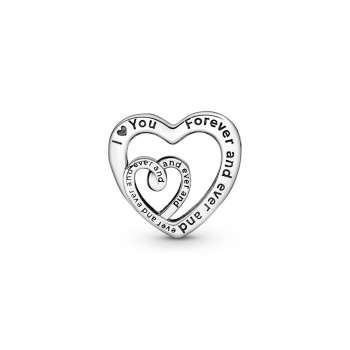 Entwined Infinite Hearts Charm 