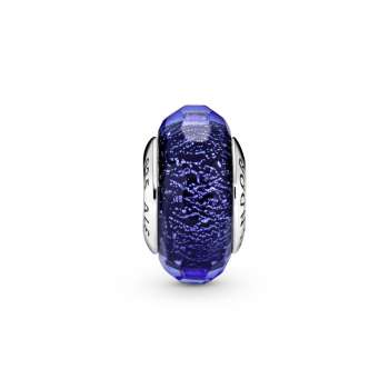 Faceted Blue Murano Glass Charm 