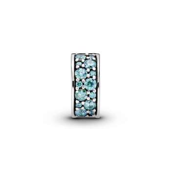 Teal Pavé Clip Charm 