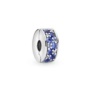 Blue Pavé Clip Charm 