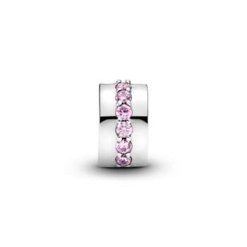 Pink Sparkling Row Clip Charm 