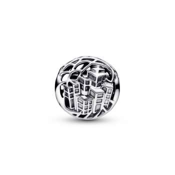 Marvel Spider-Man sterling silver charm with black and transparent red enamel 