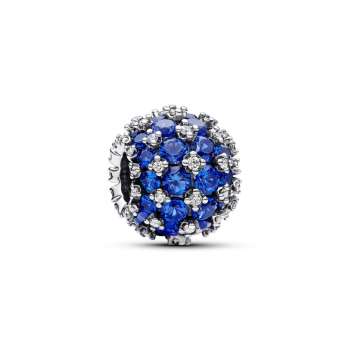 Sparkling Pavé Round Blue Charm 