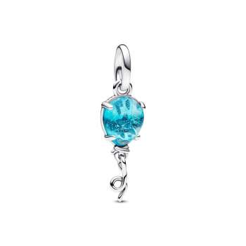 Blue Murano Glass Balloon Dangle Charm 