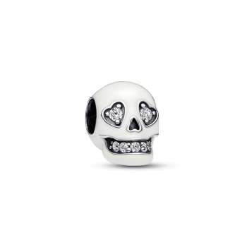 Glow-in-the-dark Sparkling Skull Charm 