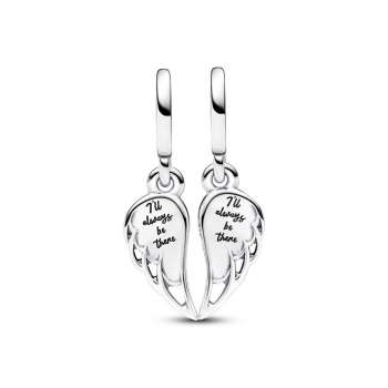 Sparkling Splitable Angel Wings Dangle Charm 