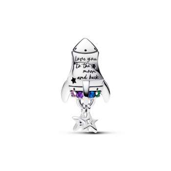 Space Love Rocket Charm 