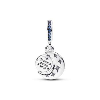 Sparkling Moon Spinning Dangle Charm 