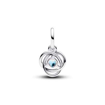 Sea Aqua Blue Eternity Circle Dangle Charm 