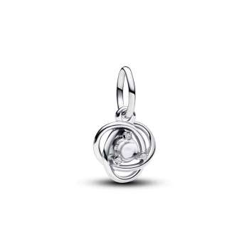 Clear Eternity Circle Dangle Charm 