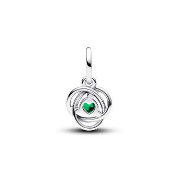 Green Eternity Circle Dangle Charm 