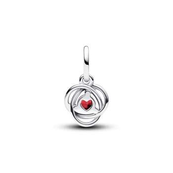 True Red Eternity Circle Dangle Charm 