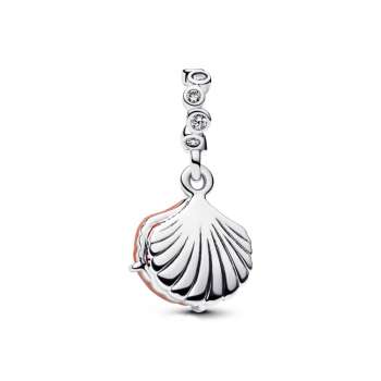 Coral-coloured Shell Double Dangle Charm 