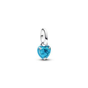 Turquoise-coloured Heart Mini Dangle Charm 