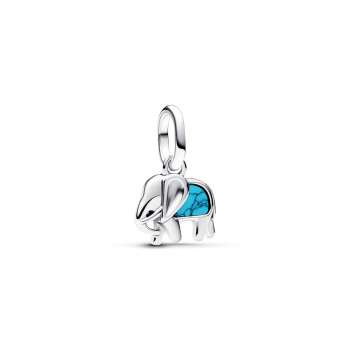 Turquoise-coloured Elephant Mini Dangle Charm 