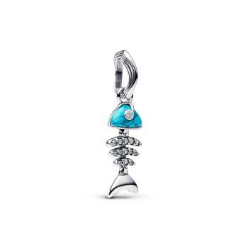 Turquoise-coloured Fishbone Dangle Charm 