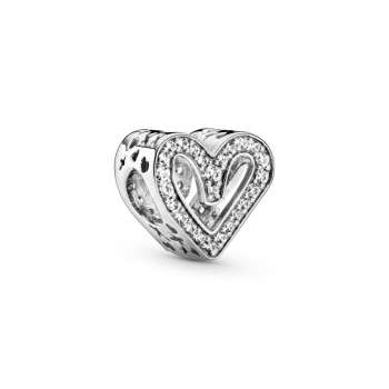 Sparkling Freehand Heart Charm 