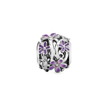 Openwork Purple Daisy Charm 