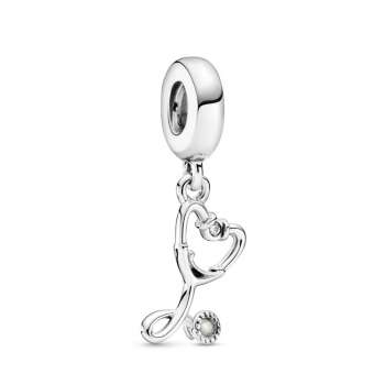 Stethoscope Heart Dangle Charm 