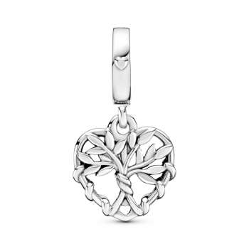 Heart Family Tree Dangle Charm 