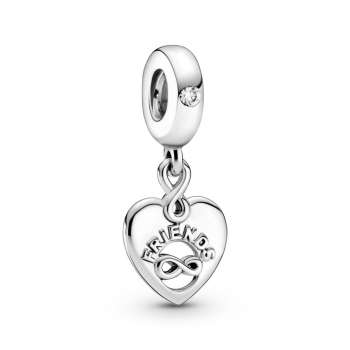 Friends Forever Heart Dangle Charm 