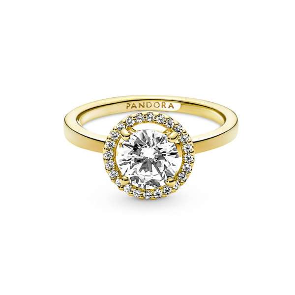 Sparkling Round Halo Ring 