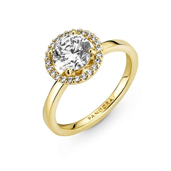 Sparkling Round Halo Ring 