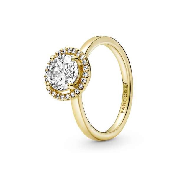 Sparkling Round Halo Ring 