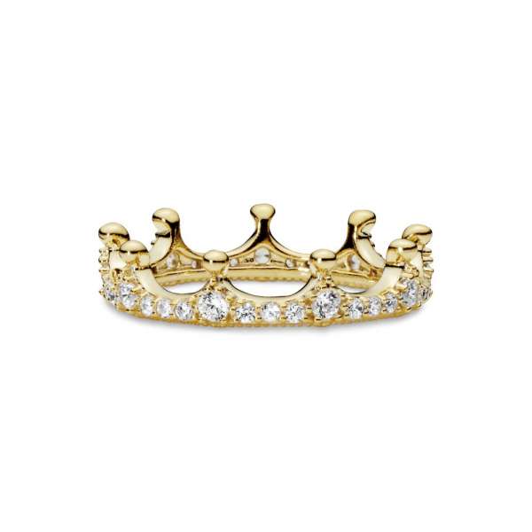 Clear Sparkling Crown Ring 