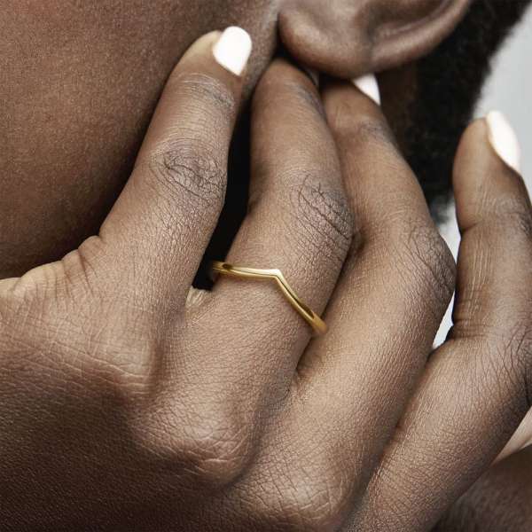 Polished Wishbone Ring 