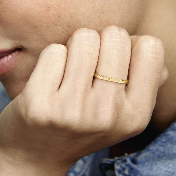 Logo bar stacking ring PANDORA