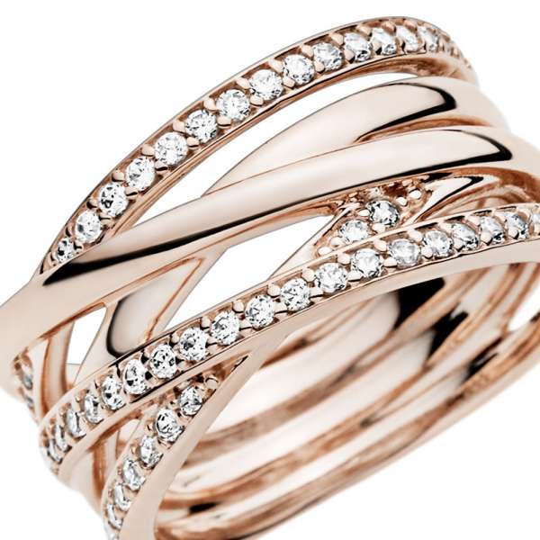 Sparkling & Polished Lines Ring 