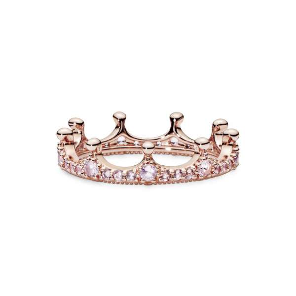 Pink Sparkling Crown Ring 