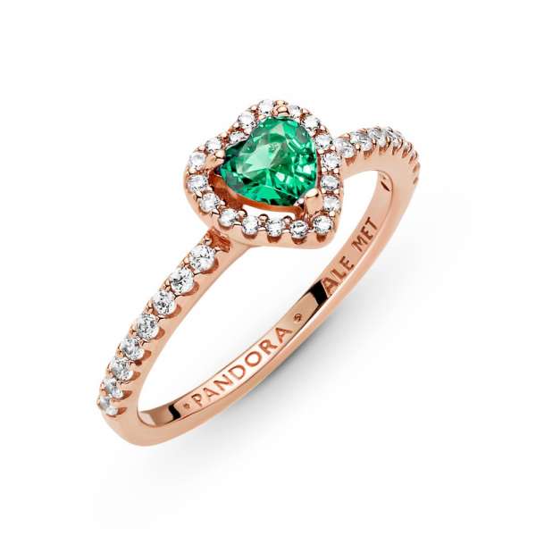 Sparkling Elevated Heart Ring 