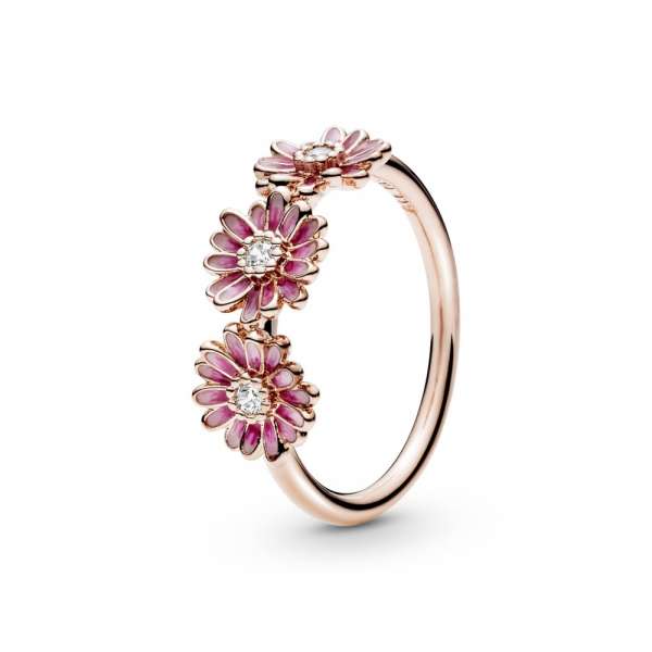 Purple flower ring pandora hot sale
